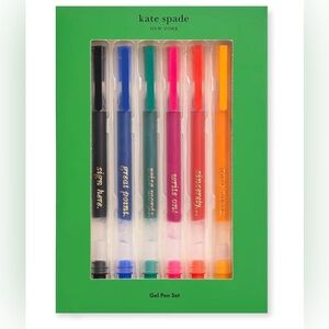 Kate Spade New York 6PCK Colored Gel Plastic Pens, Colorblock